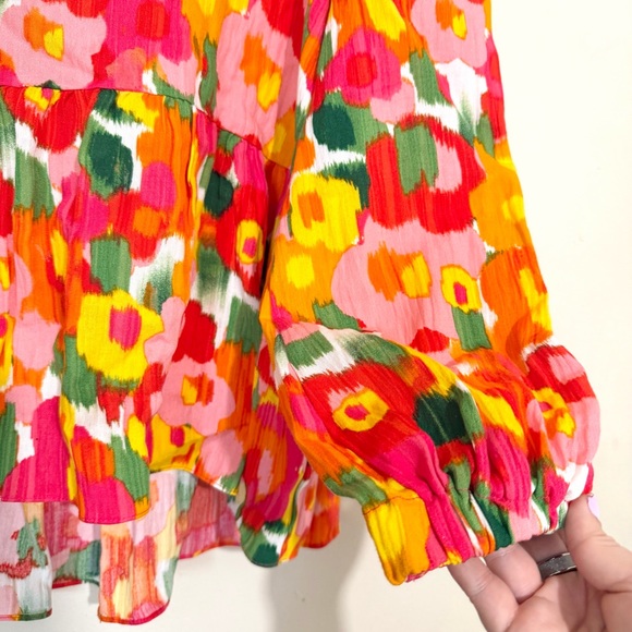 Tuckernuck Pomander Place Magnolia Water Color Carlota Blouse SIZE XL - Picture 3 of 6